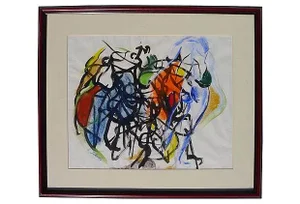 Modern Abstract Painting in Mixed Mediums