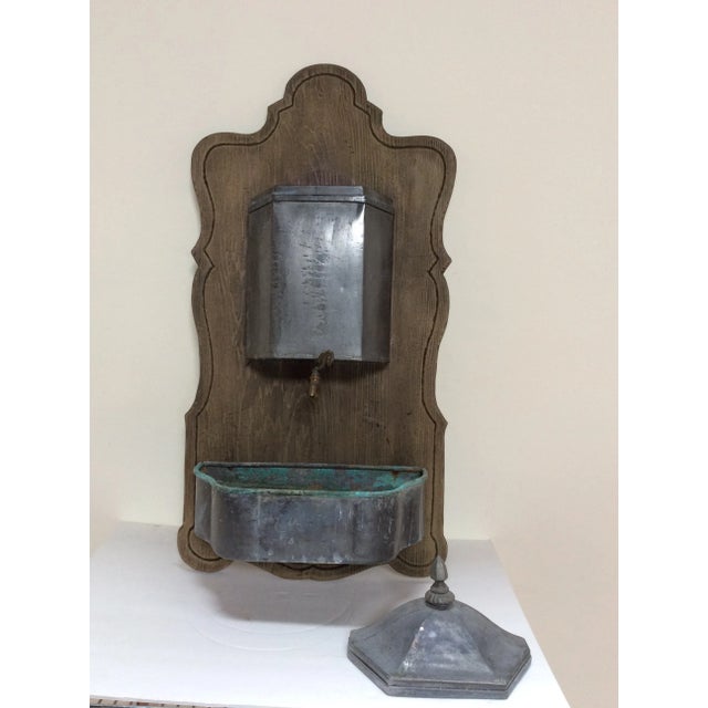 Gray Antique Pewter Lavabo For Sale - Image 8 of 8