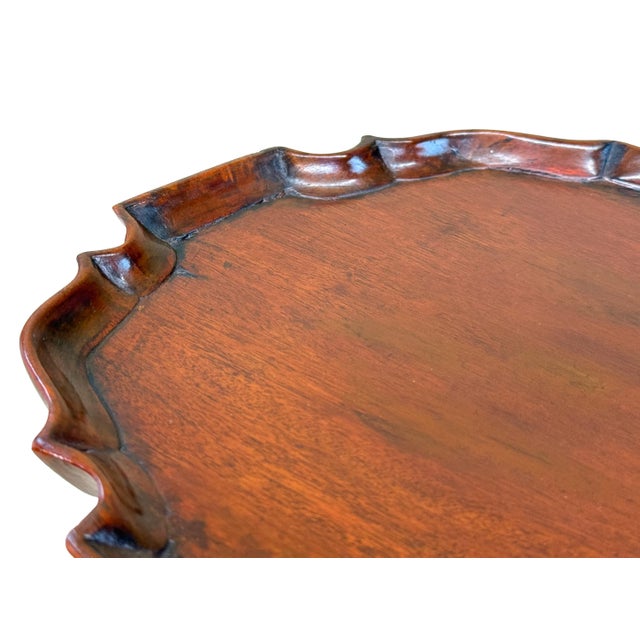 Antique George III Mahogany Kettle Stand with Piecrust Top, 1760 For Sale - Image 10 of 12