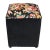 Black Shabby Chic Velvet Handmade Ottoman For Sale - Image 8 of 10