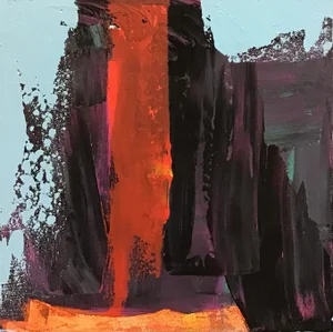 “AS123121” Contemporary Abstract Expressionist Acrylic Painting on Stretched Canvas