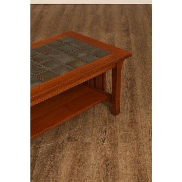 Stickley Mission Collection Oak Tile Top Coffee Table For Sale - Image 14 of 18