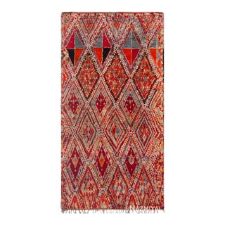 Nazmiyal Collection Vintage Moroccan Geometric Tribal Rug 6 Ft 9 in X 12 Ft 8 In For Sale