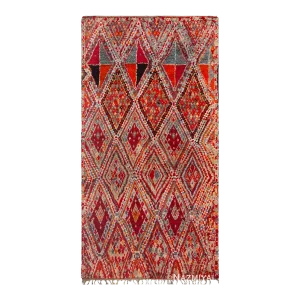 Nazmiyal Collection Vintage Moroccan Geometric Tribal Rug 6 Ft 9 in X 12 Ft 8 In