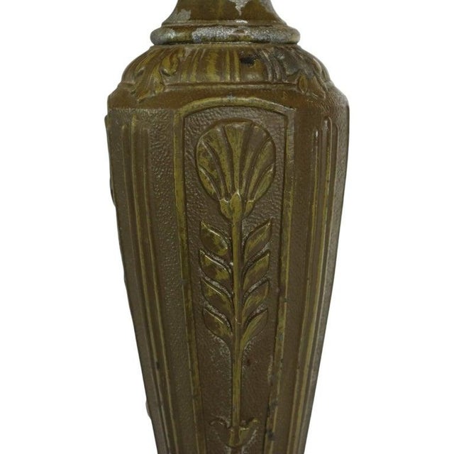 Arts & Crafts Phoenix Scenic Reverse Painted Table Lamp Signed a & R C1920 For Sale - Image 4 of 11