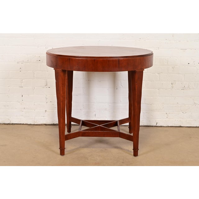 Baker Furniture Federal Cherry Wood Tea Table or Occasional Side Table For Sale - Image 9 of 9