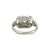 Early 20th Century Antique Platinum 0.66ct Old European Cut Diamond Filigreed Engagement Ring, Size 7.5 For Sale - Image 5 of 8