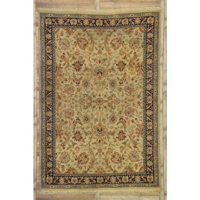 Tan Antique European Spanish Area Rug - 07'10 X 11'04 For Sale - Image 8 of 10