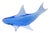 Vintage Murano Glass Shark in Cobalt Blue, 1980s For Sale