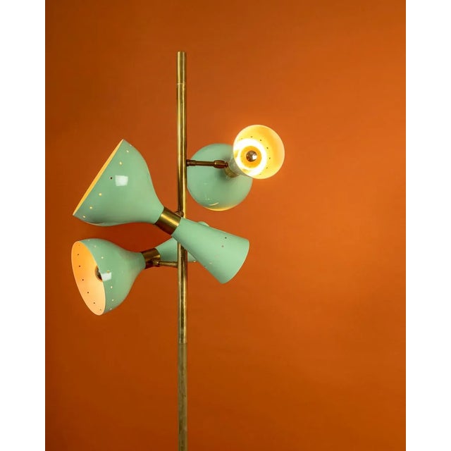 Mid-Century Modern Vintage Floor Lamp in the style of Stilnovo, 1950s For Sale - Image 3 of 4