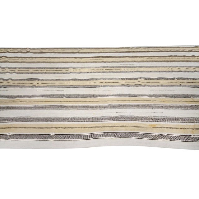 Vertical Striped Oversized Turkish Kilim Rug For Sale - Image 4 of 7