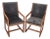 Vintage 1970s Pair of Oak Danish Mid Century Modern Style Dining Side Chairs For Sale