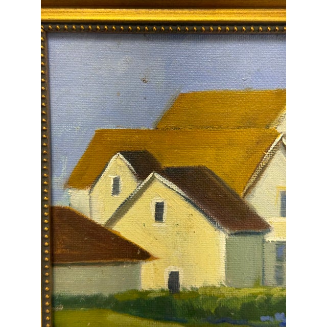 Impressionist Painting of White House in Flower Field, Framed For Sale - Image 9 of 12