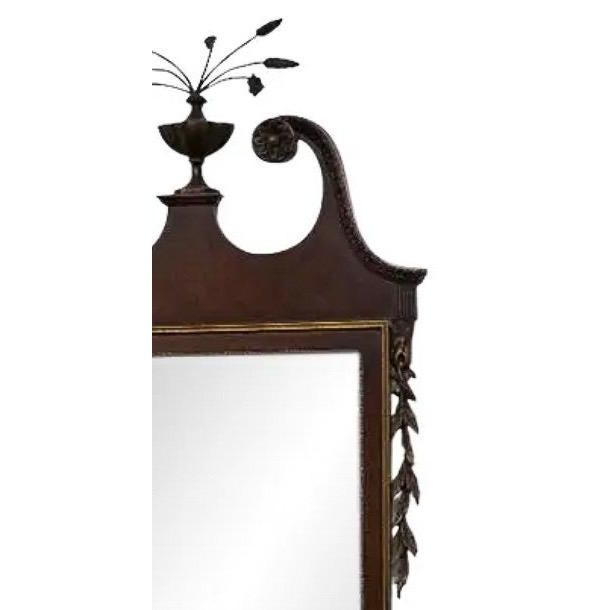 Large Federal Style Mahogany and Gilt Constitution Mirror With Urn and Wheat Finial For Sale - Image 11 of 13