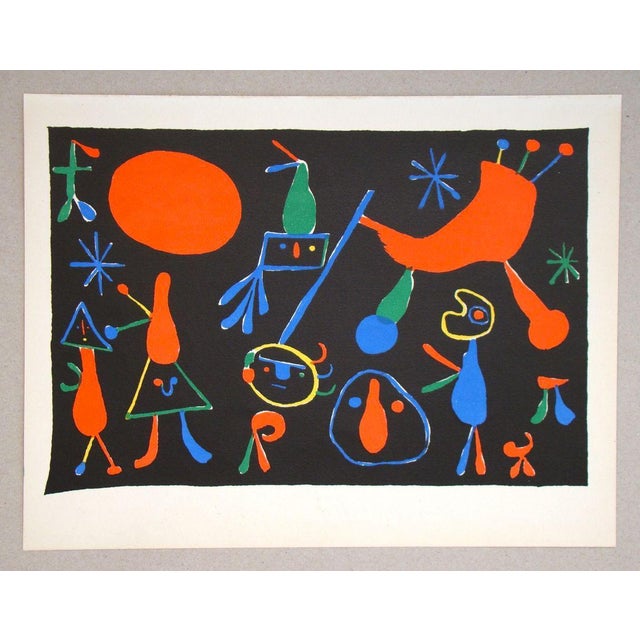 Joan MIRO (after) Barcelona, 1949 Lithograph with stencil coloring on wove paper, unsigned Published in 1949 by the...