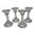 Late 20th Century Villeroy & Boch Crystal Candlestick Set of Four For Sale