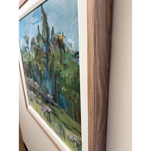 Landscape – Mary Ann Podolak Original Acrylic on Canvas | Signed by the Artist | Framed with Linen Liner and Wood Frame...