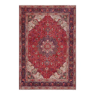 Persian Bakhtiari Red/Purple Wool Rug - 8'6'' X 11'3'' For Sale