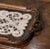 Early 20th Century French Art Populaire Walnut and Glass Serving Tray For Sale - Image 4 of 12