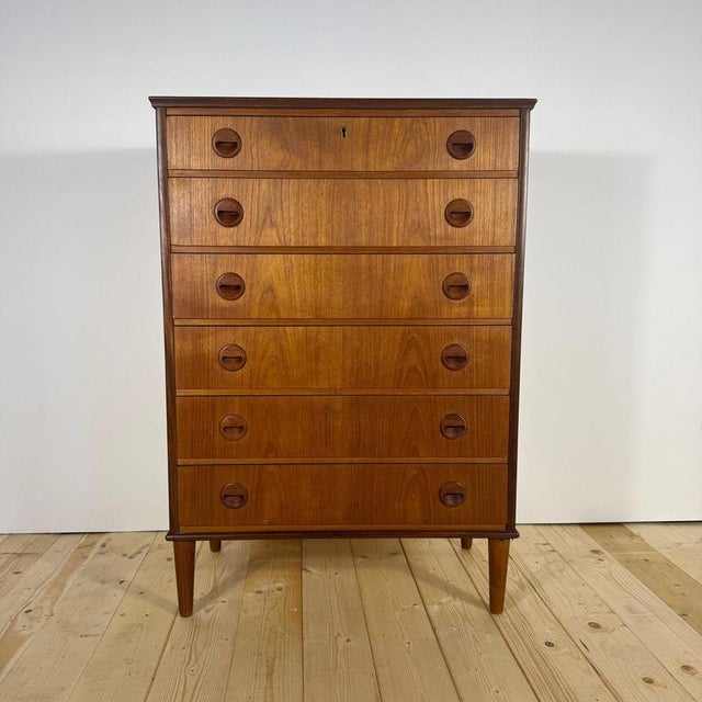 Vintage Danish Teak Chest of Drawers, 1960s For Sale - Image 10 of 11
