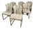 Set of Six Marzio Cecchi Brass and Rattan Dining Chairs, Italy, 1970s For Sale
