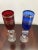 Pair of Murano glass glasses/flutes, Italy, 1980. Intact, small signs of the time.