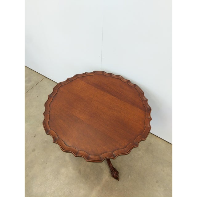 Antique Tilt Top "Pie Crust" Side Table For Sale - Image 4 of 8