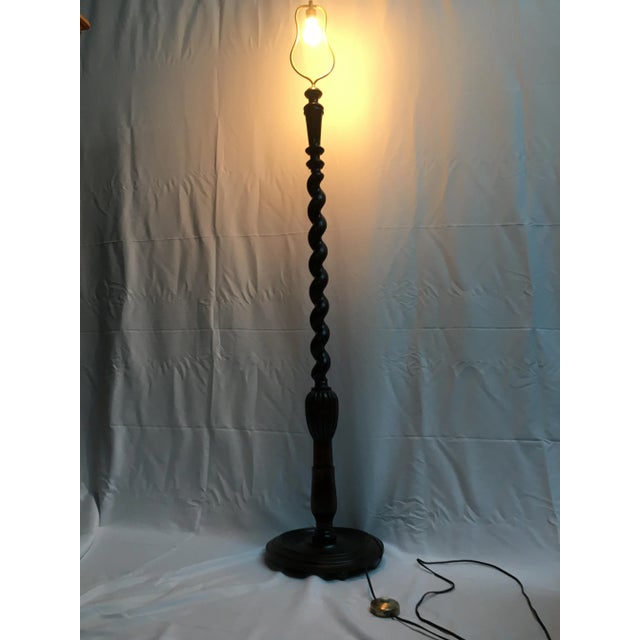 Wooden Spiral Floor Lamp, 1940s For Sale - Image 18 of 18