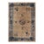 1920s Tan Beige Color With Great Blue Florid Design Antique Chinese Peking Rug For Sale