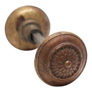 Antique 1900s Corbin Greek Olympus Brass Door Knobs For Sale
