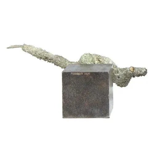 This light hearted bronze is the perfect amount of playful. This sculpture is made of solid bronze and sits atop a solid...