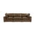 Boho Chic Cali Brown Leather Modular Sofa For Sale - Image 3 of 8