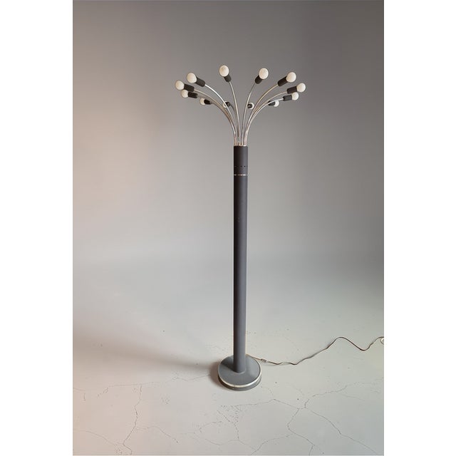 12-Light Floor Lamp from Esperia, Italy, 1970s For Sale - Image 9 of 9