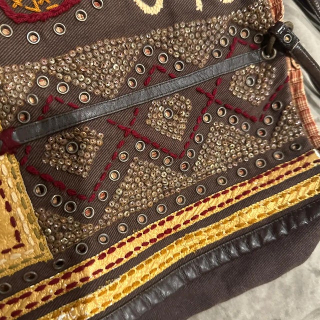 1990s Hippies Style Hand-Crafted Unique French Tote Bag by Jamin Puech For Sale - Image 13 of 15