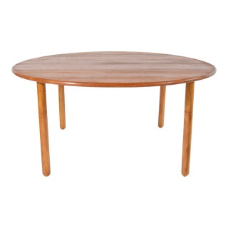 Mid 20th Century Solid Teak Dining Room Table Attributed to Borge Mogensen For Sale