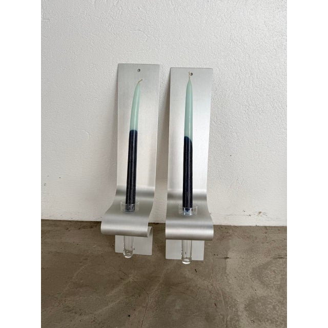 Glass Vintage Soliflore Candleholders from Ikea, 1990s, Set of 2 For Sale - Image 7 of 18