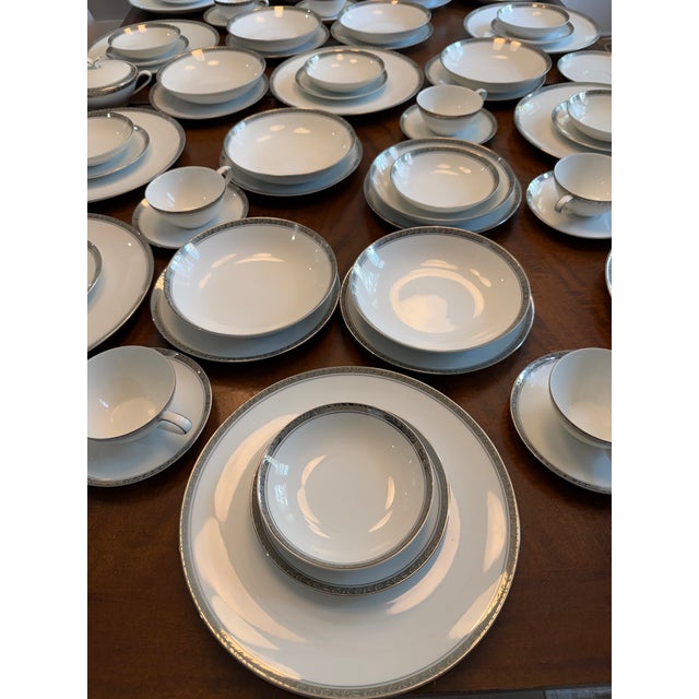 Ceramic 1950’s Traditional Noritake White Bone China Set - 90 pcs For Sale - Image 7 of 8