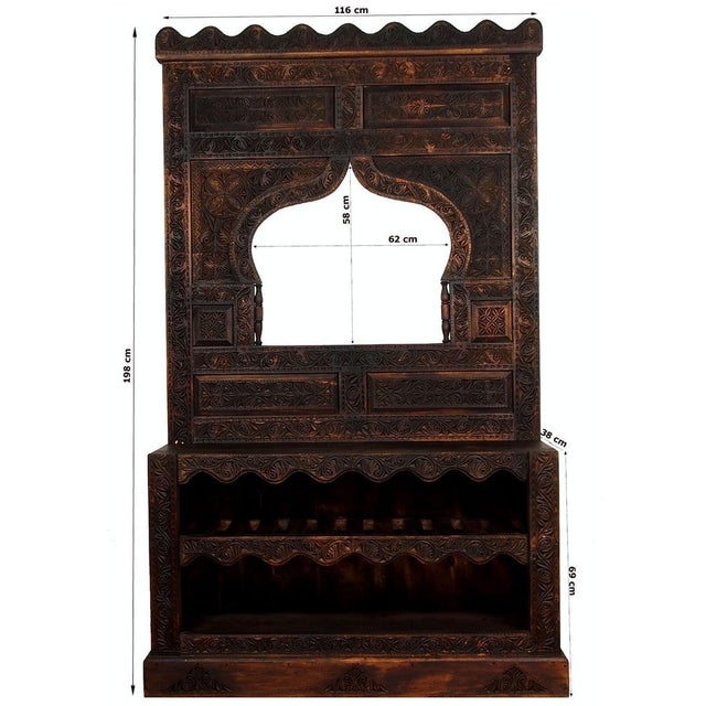 Vintage Hand Carved Wooden Hall Console Tables, 1990s For Sale - Image 9 of 14