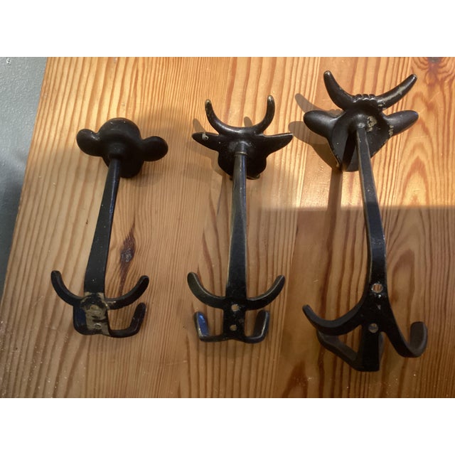 Vintage Austrian Hooks by Walter Bosse, 1960, Set of 3 For Sale - Image 6 of 8