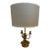 Classic Brass Bouillotte Table Lamp With 3 Candle Arms For Sale