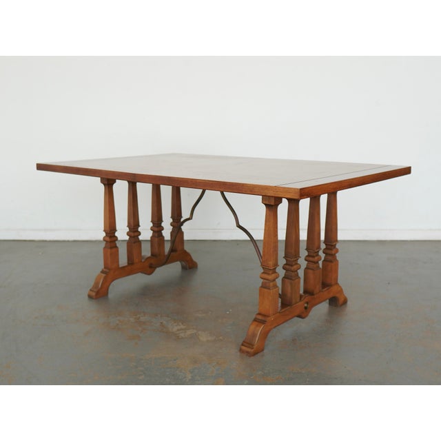 Vintage Double Pedestal Dining Table For Sale - Image 10 of 18