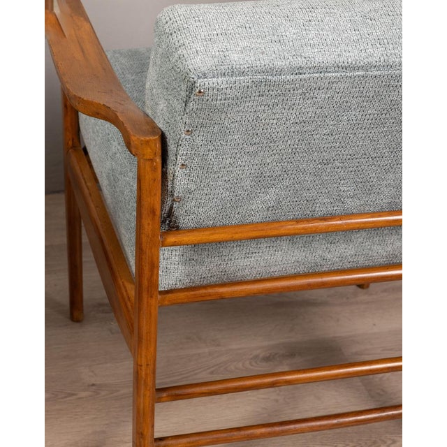 Vintage Italian Armchairs in Gray Fabric, Set of 4 For Sale - Image 9 of 13