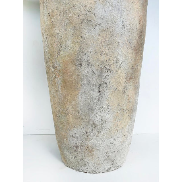 Balinese "Kojong Antique" Large White Terracotta Planter For Sale In Miami - Image 6 of 8