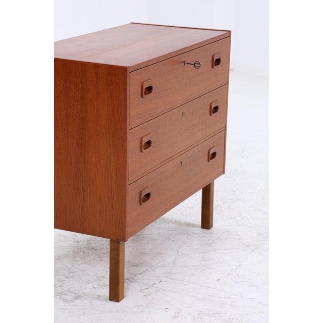 Brown Mid-Century Teak Chest of Drawers, 1960s-1970s For Sale - Image 8 of 12