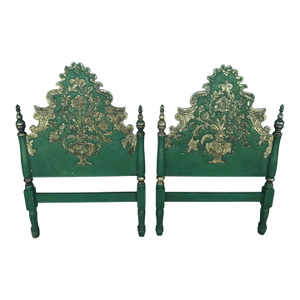 1930s Hand Crafted Italian Filigree Twin Headboards - A Pair