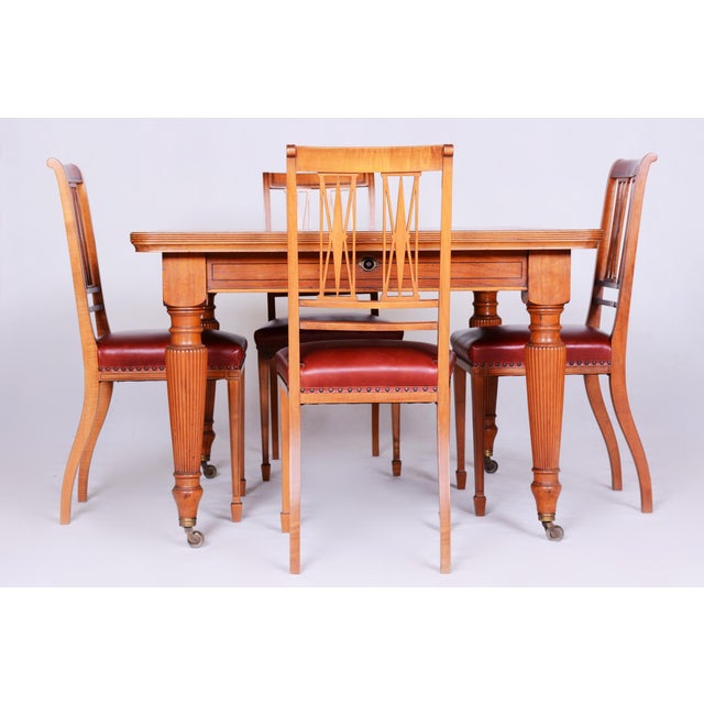 19th Century British Dining Room in Satin Wood, Set of 15 For Sale - Image 10 of 18