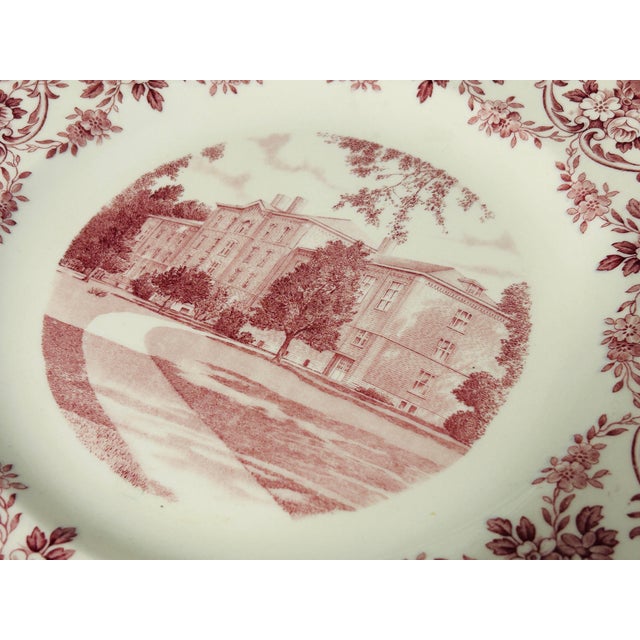 English Vintage Wedgwood Fine Porcelain Lehmann Hall Plate For Sale - Image 3 of 4