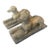A Pair of Mid-Century English Style Cast Stone Greyhound Garden Statuary For Sale