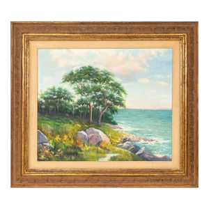 Abraham Rosenthal, Rocky Shoreline, Oil Painting