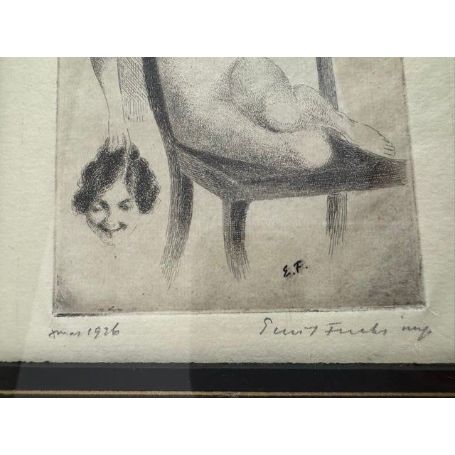 1920s Emil Fuchs Female Nude Etching For Sale In Atlanta - Image 6 of 7